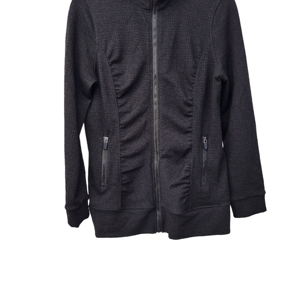 Liverpool Seamed Stretch Sculpt Full Zip Textured Sweatshirt Women Sz S - Picture 5 of 6